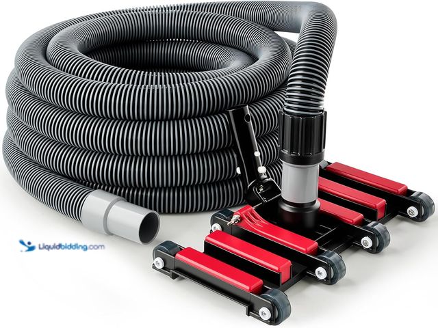 Lot 49-5553243 - Professional Pool Vacuum Hose and Head – Heavy Duty Hoses with Swivel Cuff and Weighted Flexible Vac...