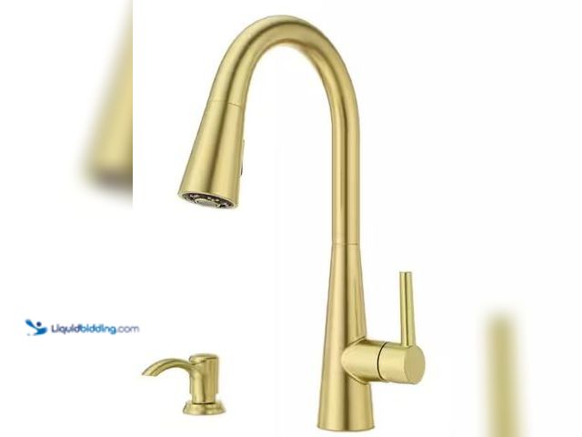 Lot 49-3536754 - Pfister
Barulli Single Handle Pull Down Sprayer Kitchen Faucet with Deckplate Included and Soap Dis...