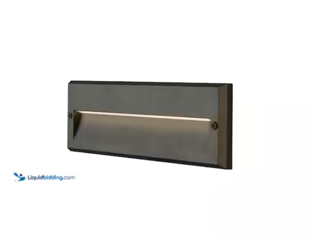 Lot 49-1567665 - Lot of (2) Hampton Bay 122 Lumen 10.6 in. Low Voltage Black Integrated LED Deck Light, Model # JAO26...