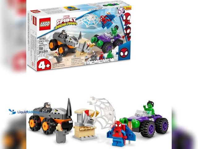Lot 49-5445321 - LEGO Marvel Hulk vs. Rhino Monster Truck Showdown, Toy for Kids, Boys & Girls Ages 4 and Up with Spi...