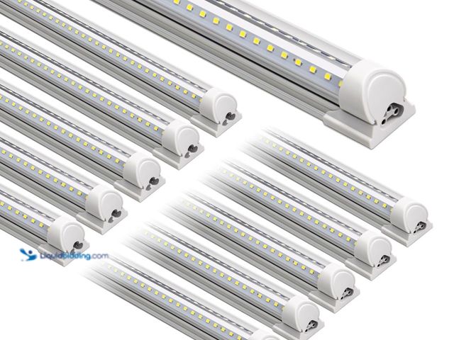 25-Pack 8FT LED Shop Lights 72W 6500K – T8 Tube Fixtures For Garage/Ceiling (9000 Lumens)