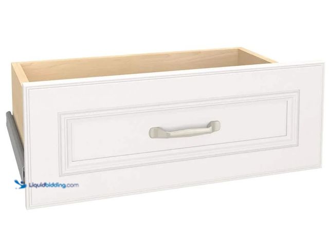 Lot 49-5538849 - ClosetMaid
Impressions 22 in. W x 9 in. H White Wood Drawer Kit for 25 in. W Impressions Tower Unus...