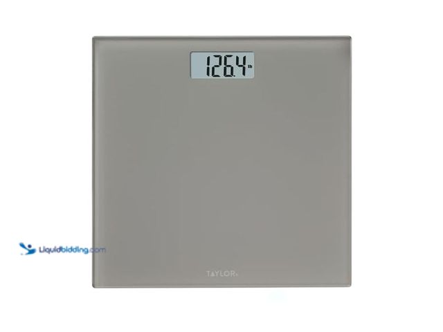 Lot 49-5551754 - Taylor Digital Bathroom Scale for Body Weight, 400 lb Capacity, 11x11 Tempered Glass Platform, 4 Pre...