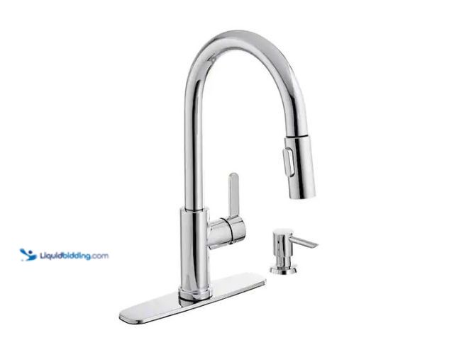Lot 49-1569449 - Glacier Bay Paulina Single-Handle Pull-Down Sprayer Kitchen Faucet with TurboSpray, Fast Mount and S...