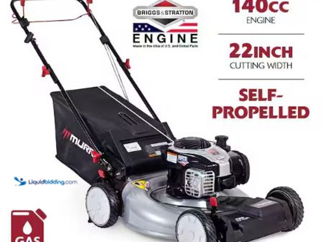 Lot 49-1625290 - Murray 22 in. 140 cc Briggs & Stratton Walk Behind Gas Self-Propelled Lawn Mower with Front Wheel Dr...