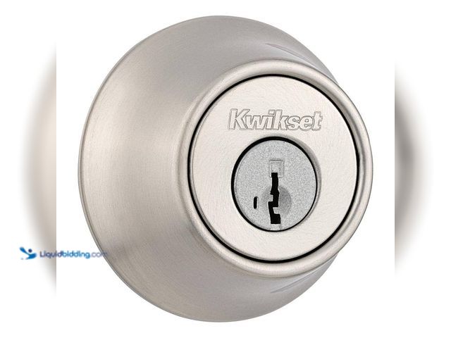 Lot 49-5433590 - Kwikset
660 Satin Nickel Single Cylinder Deadbolt featuring SmartKey Security and Microban Technolo...