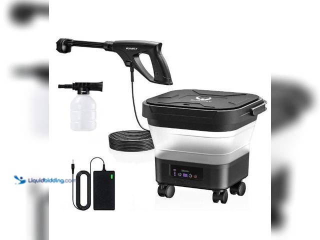 Lot 49-3467566 - Portable Pressure Washer Cordless with 3.4Gal Tank, 6-in-1 Nozzle, Max 522PSI, 4000mAh Lithium Batte...