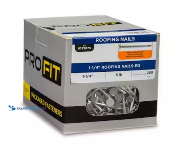 Lot 49-1515790 - (2) PRO-FIT 1-1/4 in. Electro-Galvanized Roofing Nails (5 lbs./Box), Model # 0132075, Unused.  Ref#H...