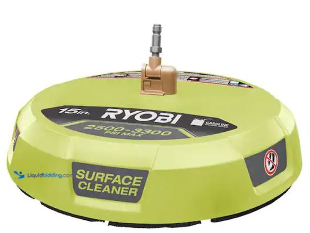 Lot 49-2005793 - RYOBI 15 in. 3300 PSI Surface Cleaner for Gas Pressure Washer, Model # RY31SC01, Slightly used, Unab...