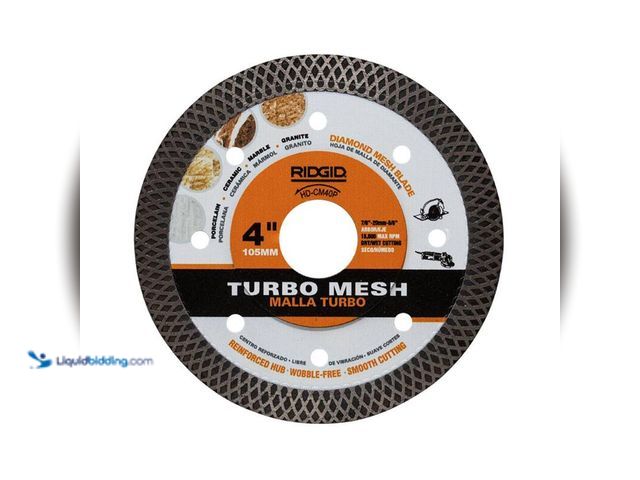 Lot 49-5406754 - Ridgid 4 in. Mesh Continuous Rim Diamond Blade, Model#HD-CM40P, Unused.