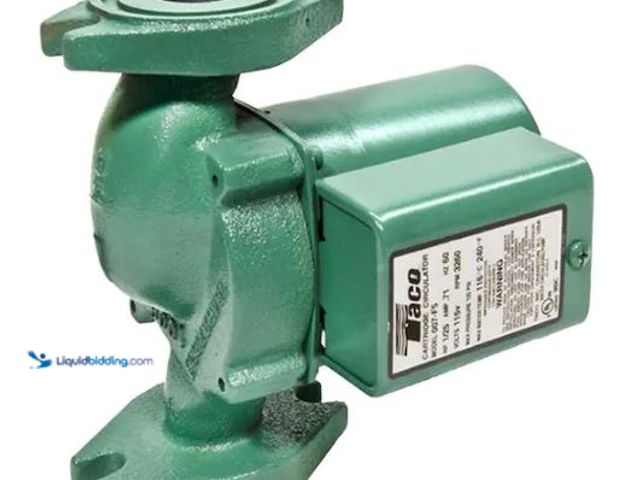 Lot 49-1569538 - Taco Comfort Solutions 1/25 HP Cast Iron Circulator Pump, Model # 007F5, Used.  Ref#HDPA0115