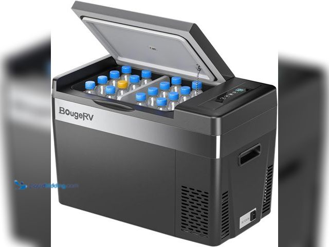 Lot 49-5554480 - BougeRV 12v refrigerator 30 Quart, -8℉~50℉ Portable Freezer for Car, Black | No Ice Needed, Use as F...