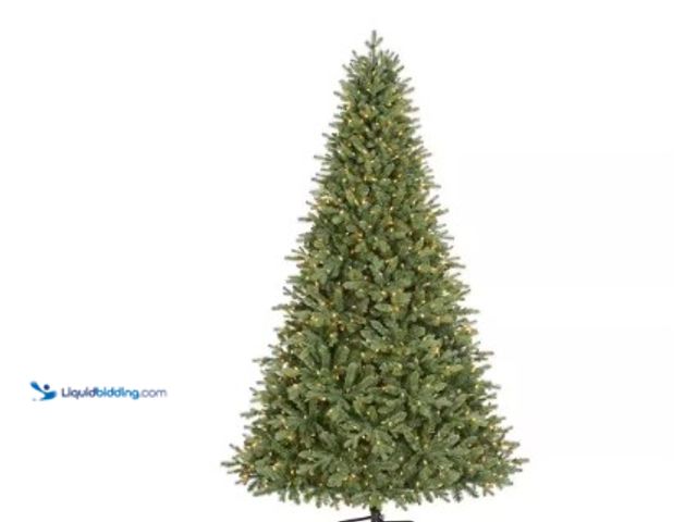 Lot 49-1571129 - Home Accents Holiday 7.5 ft. Nostalgic Noble Fir LED Pre-Lit Christmas Tree T18 25WL10047, Model # 2...