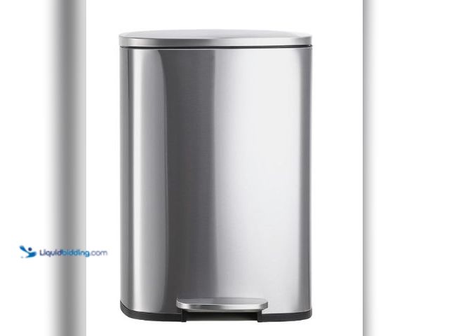 Lot 49-2023221 - Garvee 13 Gal Stainless Steel Kitchen Trash Can with Lid, Soft Close Lid Hands-free Step Pedal, Remo...