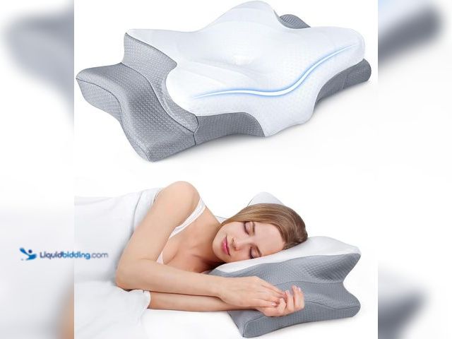 Lot 49-5553079 - Ultra Pain Relief Cooling Pillow for Neck Support, Adjustable Cervical Pillow Cozy Sleeping, Odorles...