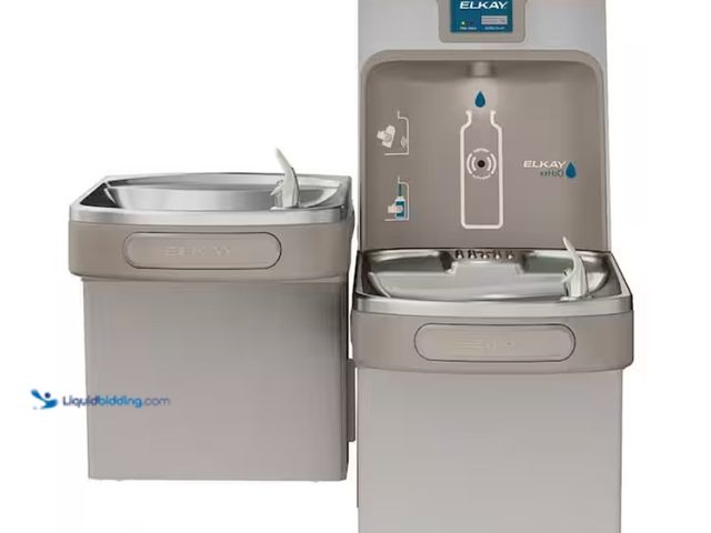 Lot 49-1594436 - Elkay ezH2O ADA Cooler Light Gray, Bi-Level Drinking Fountain Bottle Filling Station, Model # LZSTL8...
