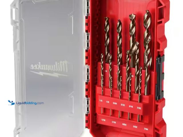 Lot 49-2005934 - (15-Piece) Milwaukee Cobalt Red Helix Drill Bit Set for Drill Drivers, Model # 48-89-2370, Unused, F...