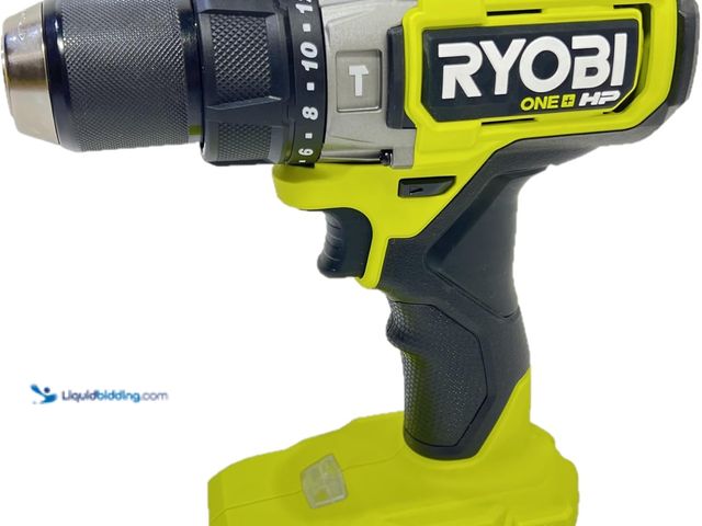 Lot 49-5449645 - RYOBI ONE+ HP 18V Brushless Cordless 1/2 in. Hammer Drill (Tool Only) PBLHM101B (tested works) (dust...