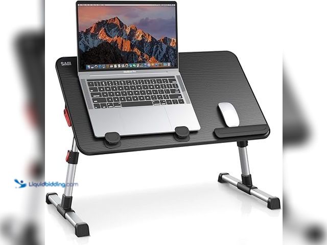 Lot 49-5415520 - Laptop Desk Table, SAIJI Adjustable Laptop Stand, Portable Lap Desks with Foldable Legs, Notebook St...