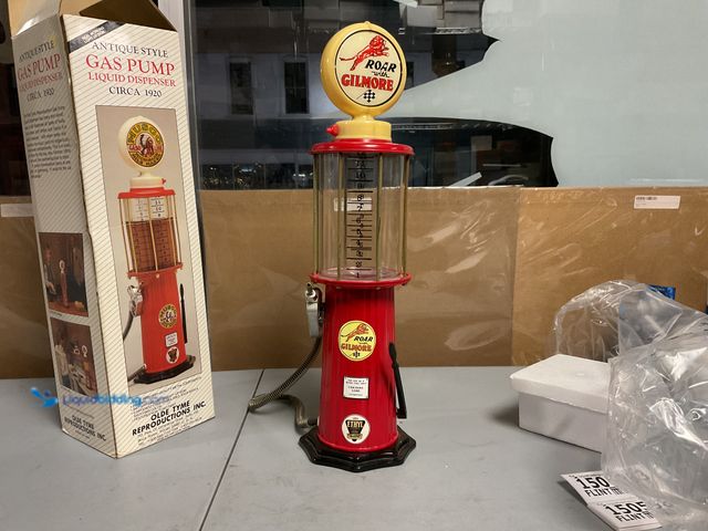 Lot 49-1505983 - VINTAGE LIQUID DISPENSER FUELED GAS TANK GILMORE LIQUID DISPENSER MACHINE USED AND IN OPEN BOX BUT I...