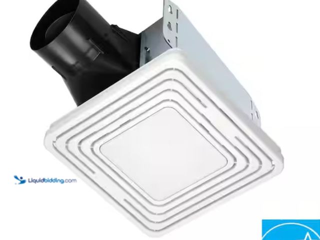 Lot 49-1631348 - Broan-NuTone Roomside Series, White, 50 CFM, No Cut- Roomside Installation Bathroom Fan with Light, ...