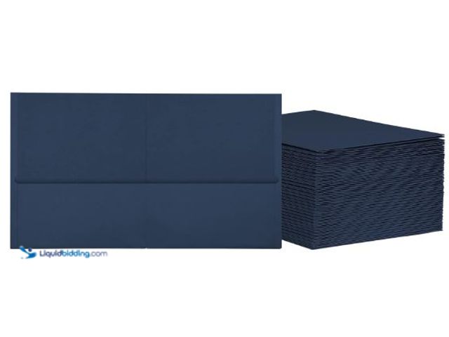 Lot 49-1558934 - Oxford 2 Pocket Folders, Mega Box of 125, Textured Paper Folders, Blue, Letter Size, Essentials for ...