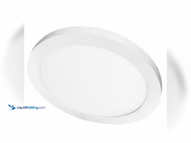 Lot 49-2000870 - Commercial Electric 15 in. 22.5-Watt Dimmable White Integrated LED 1650 Lumens Round Flat Panel Flus...