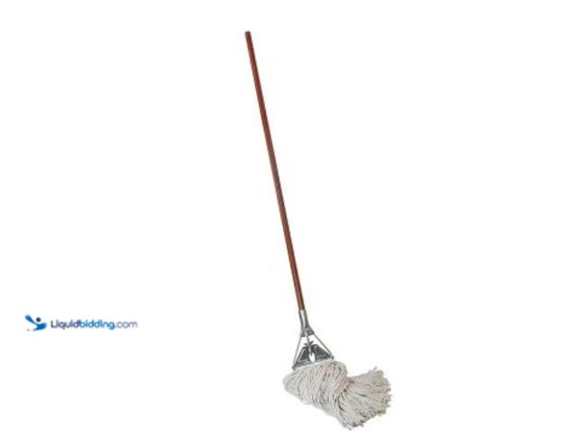 Lot 49-1519036 - (2) Quickie Jobsite #32 Heavy-Duty Wet String Mop, Model # 38391JS8, Unused, Scuffs/scratches, Handl...
