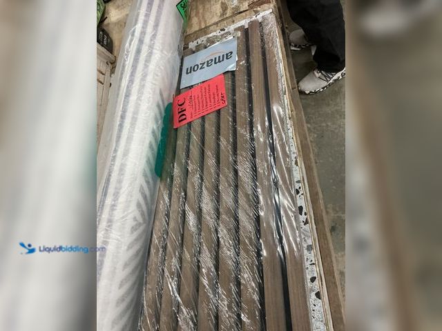 Lot 49-5485893 - 1 Wooden slat acoustic wall panel. 13''x94''.