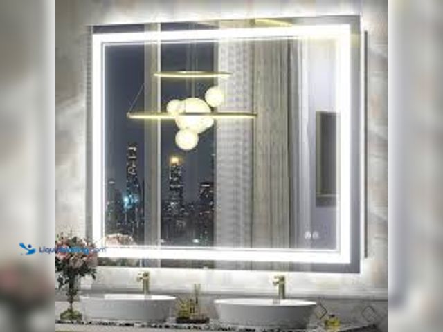 Lot 49-5489217 - Apmir 48 in. W x 40 in. H Rectangular Frameless Front and Back LED Lighted Anti-Fog Tempered Glass W...