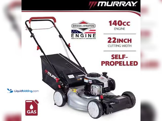 Lot 49-1572038 - Murray 22 in. 140 cc Briggs & Stratton Walk Behind Gas Self-Propelled Lawn Mower with Front Wheel Dr...