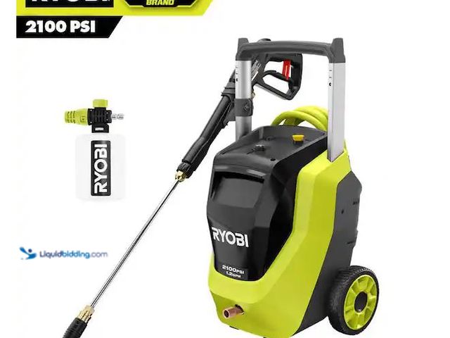 Lot 49-3600332 - RYOBI 2100 PSI 1.2 GPM Cold Water Corded Electric Pressure Washer with Foamer Model # RY142012, Slig...