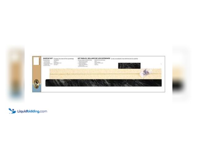 Lot 49-5572070 - QTY 2 - Hampton Bay Sombra End Cap Kit with Ora Eased Edge with Loose Backsplash. Model # ACC50552. ...