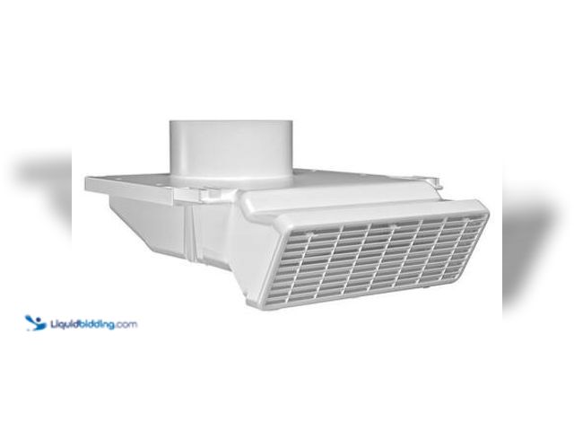 Lot 49-5581654 - INOVATE Bathroom Exhaust Under Eave Soffit Vent, 4 in. White with Damper and Removable Front Grille ...