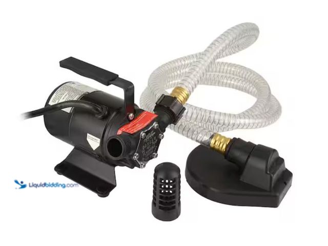 Lot 49-1631931 - Everbilt 1/10 HP Non-Submersible Self-Priming Transfer Pump, Model # EBTP1, Slightly used, Has attac...