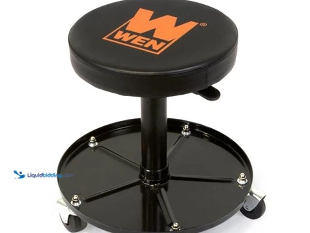 Lot 49-2004635 - WEN 300-Pound Capacity Pneumatic Rolling Mechanic Stool, Model #73012T, Slightly used, Dusty.   Ref#...