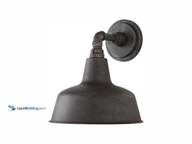 Lot 49-5410332 - Home Decorators Collection Hargreaves 12.37 in. 1-Light Gilded Iron Rustic Farmhouse Hardwired Outdo...