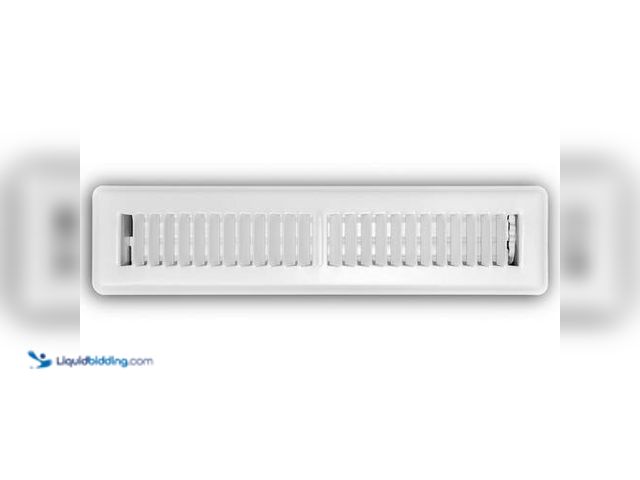 Lot 49-3616846 - Everbilt 2 in. x 14 in. 2-Way Steel Floor Register in White - Unused SKU # 323883  Ref#PA0730