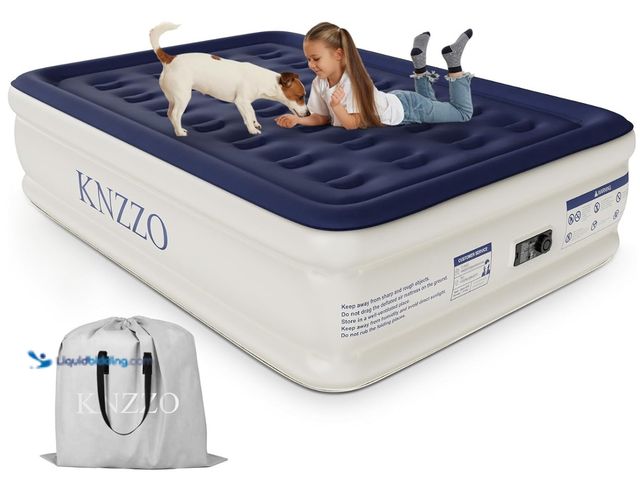 Lot 49-1519280 - Air Mattress Full with Built-in Pump, Blow Up Mattress with Soft Flocked Top, Leakproof Inflatable M...