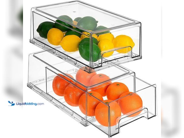 Lot 49-5487285 - Sorbus
2 Pack Medium Clear Plastic Storage Pull Out Fridge Drawer for fridge New