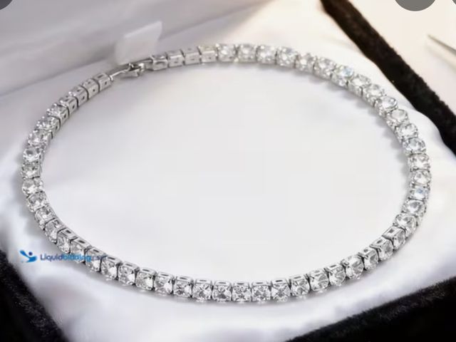 Lot 49-1831707 - Moissanite Tennis Necklace - S925 Silver Chain with 21.2 Carat Sparkling Stones, 5.2mm Width, 18 inc...