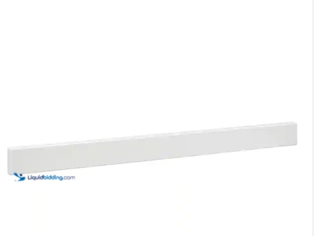 Lot 49-5459688 - 30.5 in. W Cultured Marble Vanity Backsplash in White. Model # UBS31Y-3Y. Used.