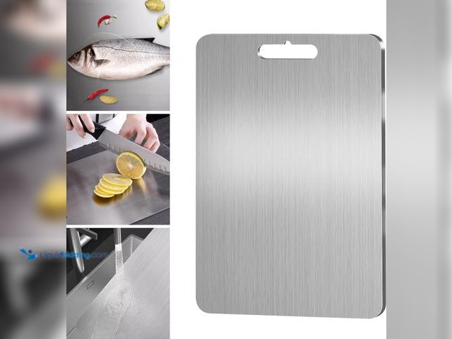 Lot 49-5416071 - Titanium Cutting Board, Cutting Boards For Kitchen, Double-Sided Food-Grade Titanium Cutting Board F...