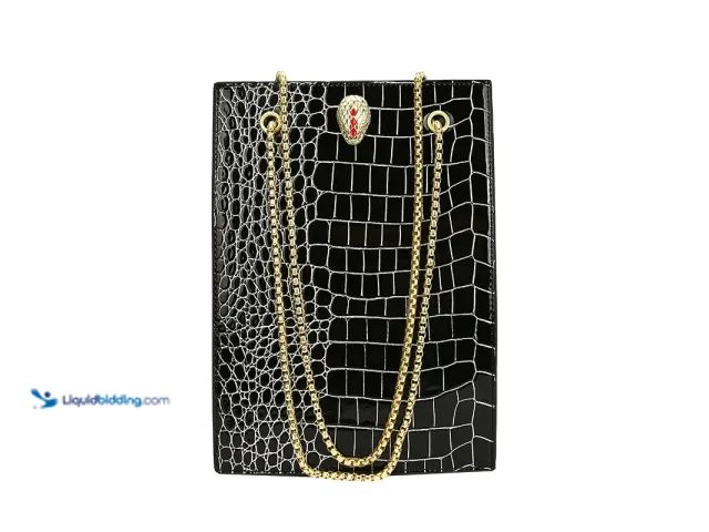 Lot 49-1820224 - 1 New Women's Large Pu Leather Stone Pattern Solid Color Vintage Style Classic Style Magnetic Buckle...