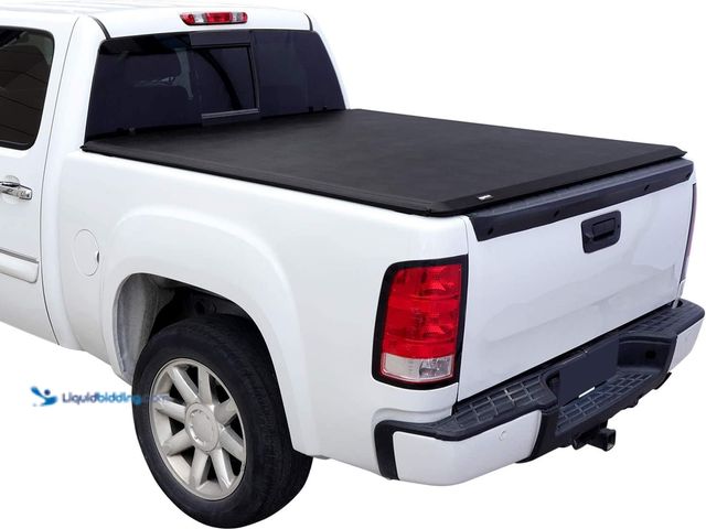 Lot 49-5459324 - Amazon Basics Soft Roll Up 5.8 feet Truck Bed Tonneau Cover for 2014-2019 Chevy Silverado, GMC Sierr...