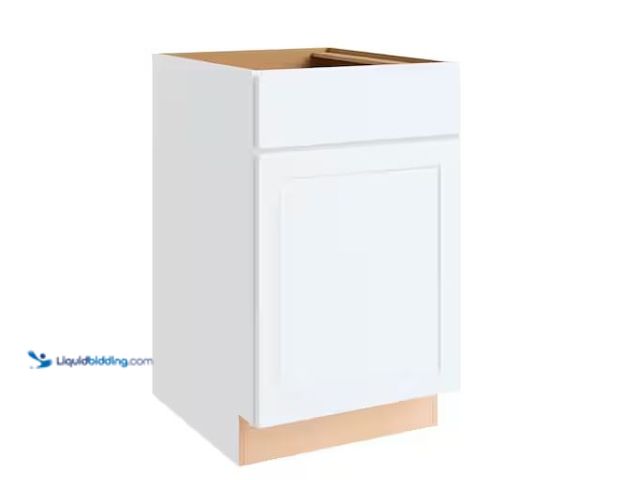 Lot 49-1576761 - Hampton Bay Courtland 21 in. W x 24 in. D x 34.5 in. H Assembled Shaker Base Kitchen Cabinet in Pola...
