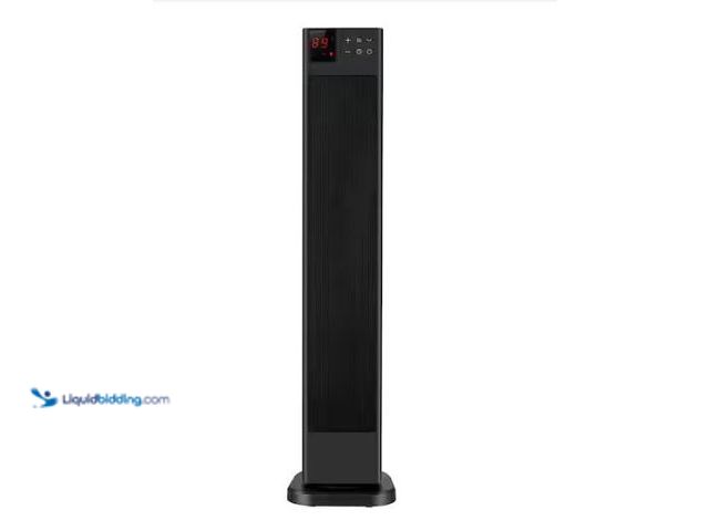 Lot 49-3432476 - Pelonis 30 in. 1500-Watt Digital Tower Ceramic Heater, Model # PHT30D7BBB, Unused, Powers On.  Ref#L...