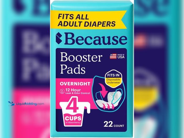 Lot 49-3564283 - Because Overnight Booster Pads Fit All Adult Diapers, Helps Keep Your Adult Diaper Active All Night,...