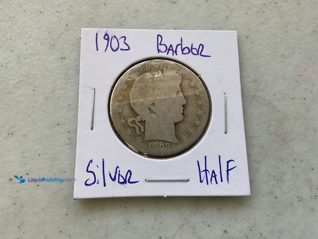Lot 49-1505003 - 1903 BARBER HALF DOLLAR 90% SILVER #COINS0122