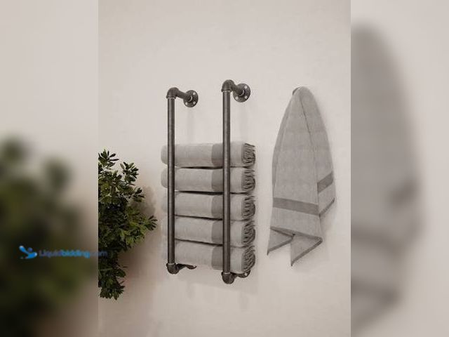Lot 49-11033 - 1 New Industrial Pipe Shelves Industrial Pipe Bathroom Shelves 1-Tier Wall Mounted,19.7" Rustic Wall...